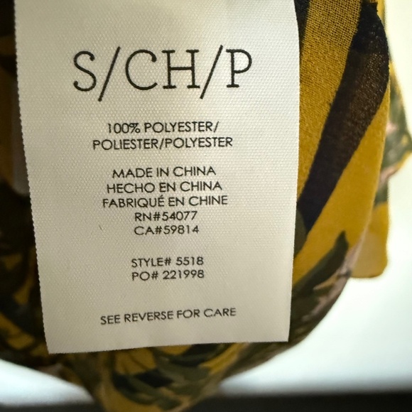 Cabi Spring Scene Yellow Floral Sheer Bell Sleeves Blouse Size Small - Picture 8 of 9